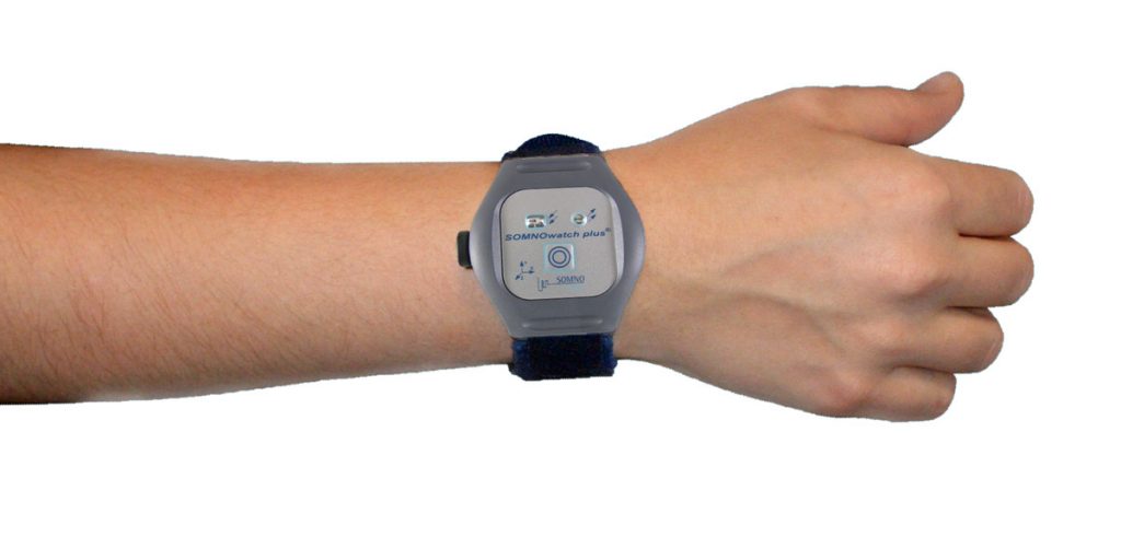 A SOMNOwatch actigraphy can be worn on the wrist.