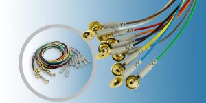 Gold cup electrodes accessories and consumables for diagnostics